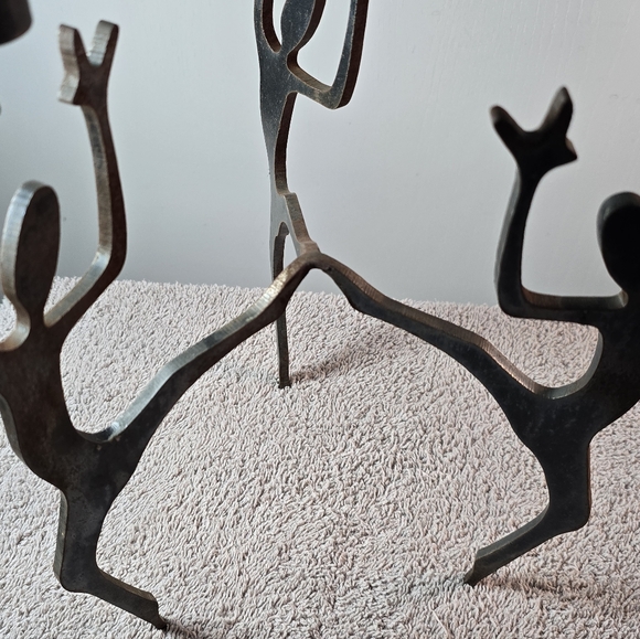Vintage Steel Candelabra Attributed to John R Keyser Ballerini Series - Picture 8 of 11